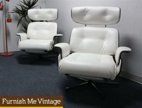 2 Vintage Selig Eames Style Lounge Chairs Recliners
