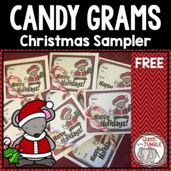 Stuff each bag with one card and candy. Candy Grams Christmas Sampler - Free by Queen of the Jungle | TpT