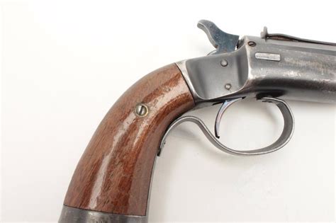 stevens conlin single shot pistol 22 caliber 6” barrel blued finish wood grips s n 31426 in