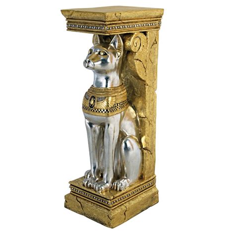 Design Toscano Egyptian Cat Goddess Bastet Pedestal Statue And Reviews