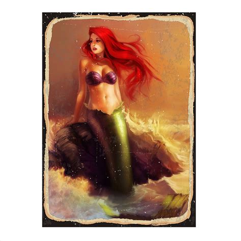 kızıl saçlı deniz kızı model ahşap tablo fiyatları ve Özellikleri