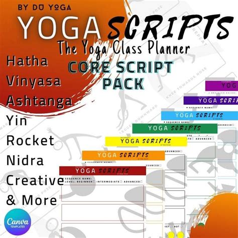 Yoga Scripts Core Script Template Pack The Yoga Sequence Class Planner