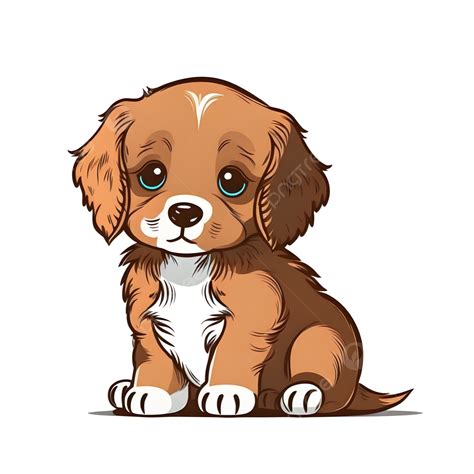강아지 만화 개 귀여운 강아지 스티커 만화 개 귀여운 만화 강아지 Png 일러스트 및 Psd 이미지 무료 다운로드