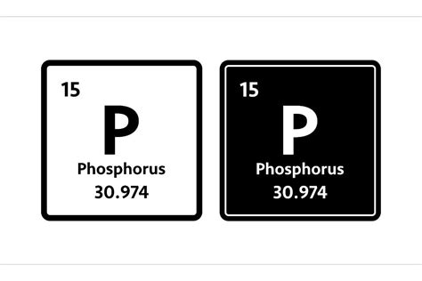 Phosphorus Symbol Chemical Element Illustration Par Dg Studio
