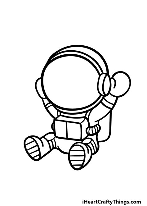 Cartoon Astronaut Drawing How To Draw A Cartoon Astronaut Step By Step