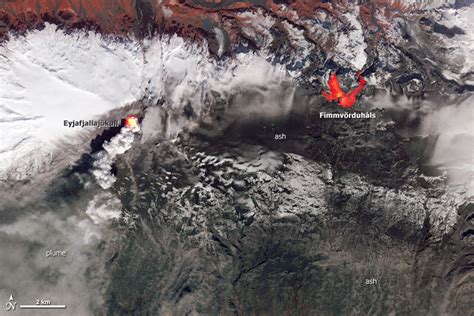 Hot Spots On Icelands Eyjafjallajökull Volcano Image Of
