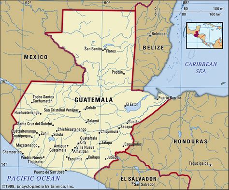 Guatemala Map And Satellite Image In Guatemala Map Political Map My Xxx Hot Girl