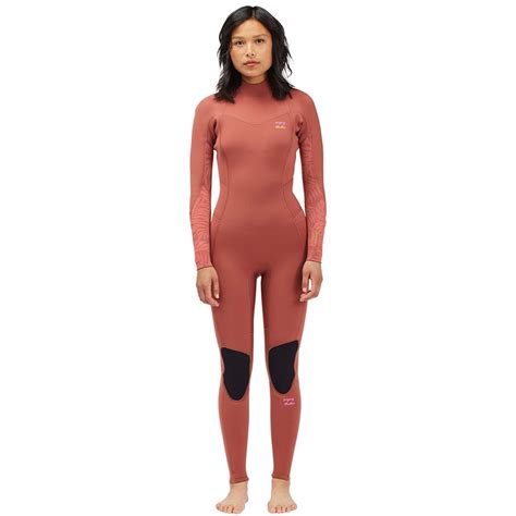 Billabong Womens Wetsuit 32 Mm Synergy Backzip Red Clay