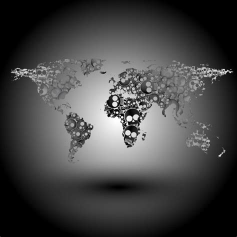World Map Infographic Design Illustration Wooden Background Vector