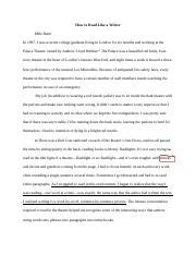 How To Read Like A Writer Docx How To Read Like A Writer Mike Bunn In