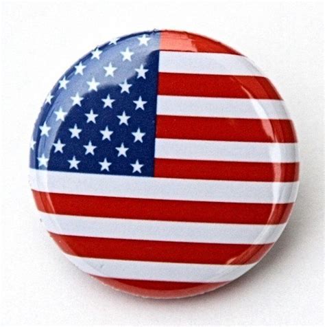 American Flag Pinback Button Badge 1 Inch Etsy