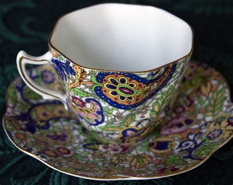 Rosina Paisley Teacup And Saucer Vintage Teacup English Bone Etsy