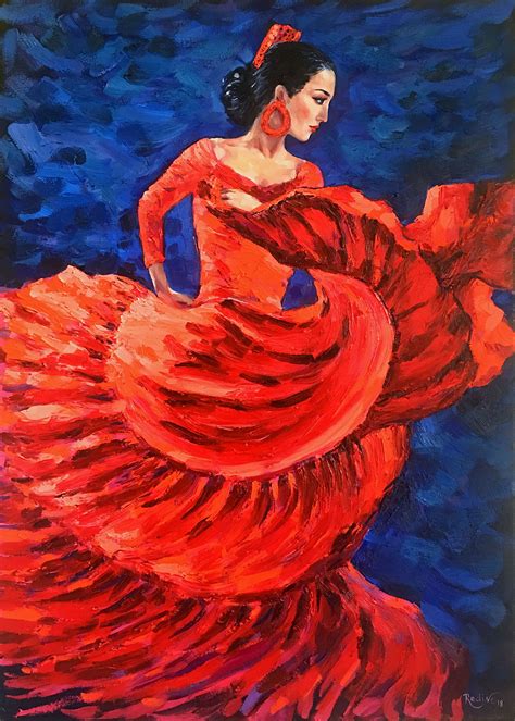 Flamenco Flame By Irina Redine Paintings For Sale Bluethumb