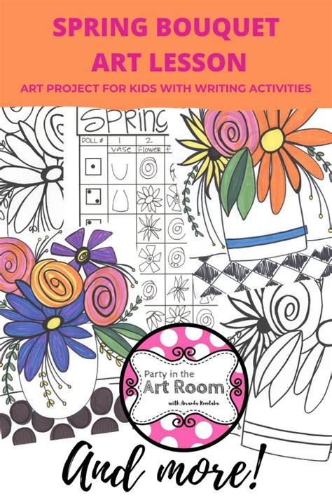 Art Lesson: Spring Bouquet | Sub Plans, Early Finishers, No Prep in