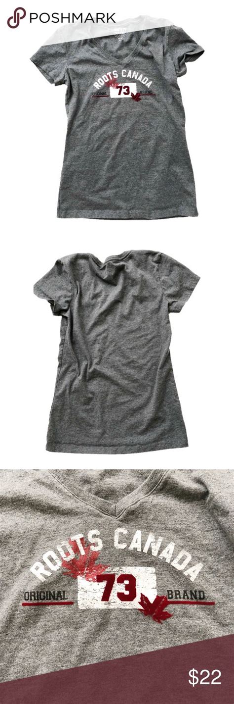 Roots Canada T Shirt Euc 100 Cotton V Neck T Shirt Roots Tops Tees Short Sleeve Clothes