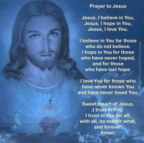 Prayer To Jesus Christian Prayers Believe In You I Love You Jesus
