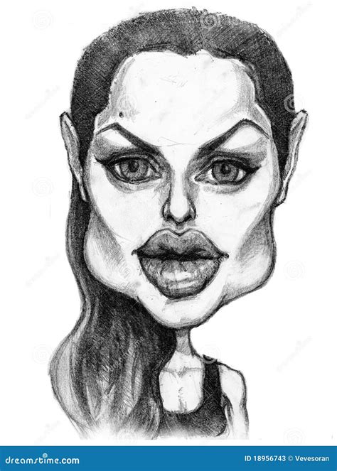 Angelina Jolie Face Portrait Vector Illustration