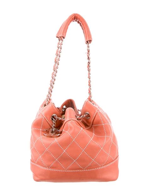 Chanel Surpique Bucket Bag Handbags Cha91744 The Realreal