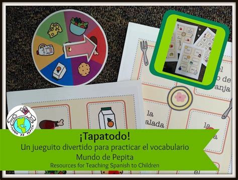 Tapatodo Printable Spanish Vocabulary Game 16 Different Printable Game