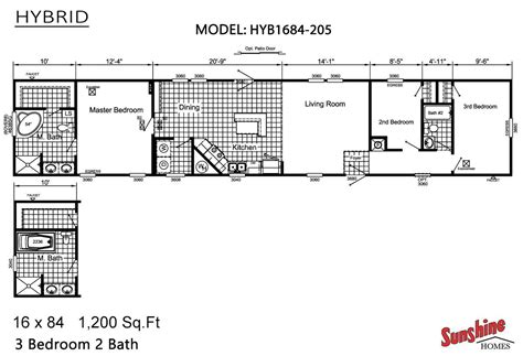 Lea the bedroom people &. Hybrid/HYB1684-205 Layout | Mobile home floor plans ...