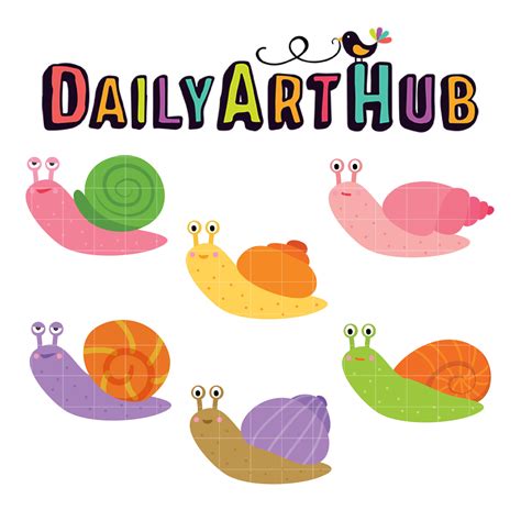 Snail Collection Clip Art Set Daily Art Hub Graphics Alphabets And Svg