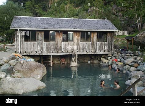 People Bathing In A Natural Hot Spring In Patagonia Chile Pozones