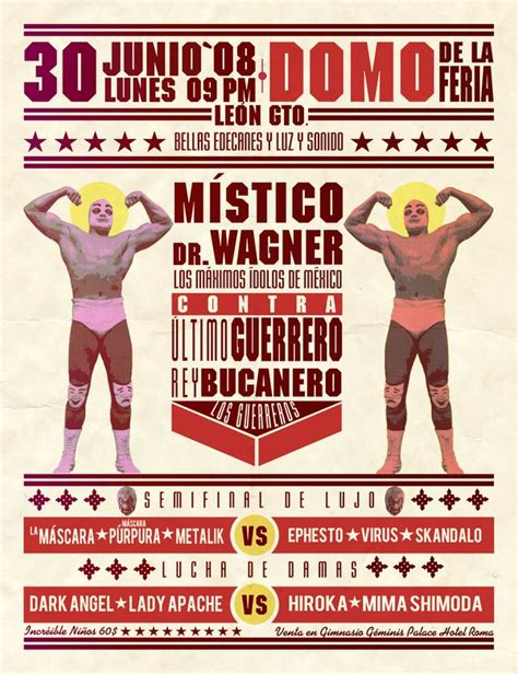 Lucha Libre Poster By José Luis Acosta Calva Via Behance Graphic