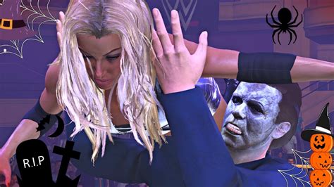 Trish Stratus V Michael Myers Extreme Rules Halloween Special Wwe 2k22 Fantasy Fights