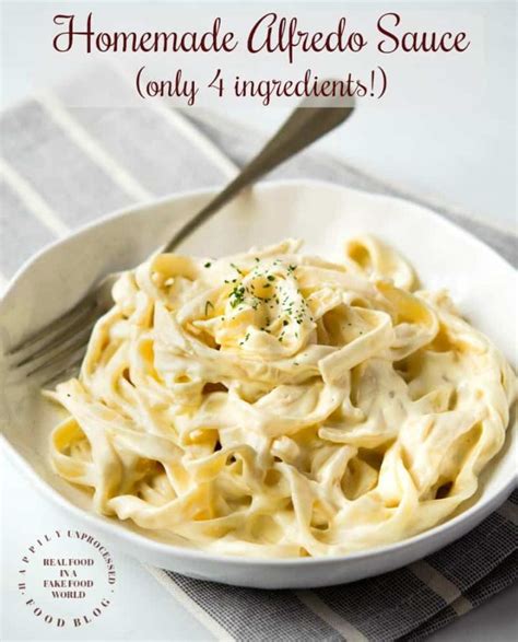 A creamy alfredo sauce is probably the quickest and easiest pasta sauce to make. Classic Alfredo Sauce - Happily Unprocessed