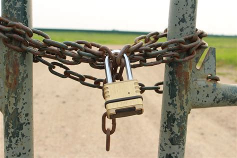 Locked Gate Padlock Chain Free Stock Photo Public Domain Pictures