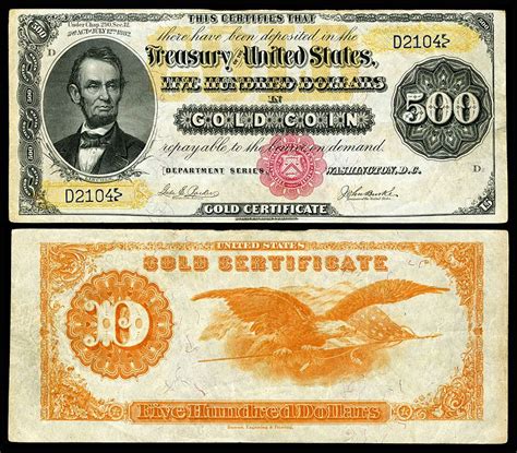 Large Denominations Of United States Currency Wikipedia Bank Notes