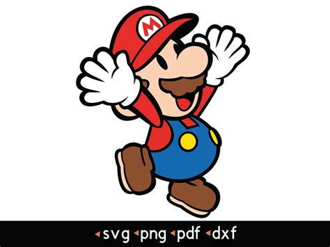 Paper Mario 1 Svg Png Pdf Dxf Etsy