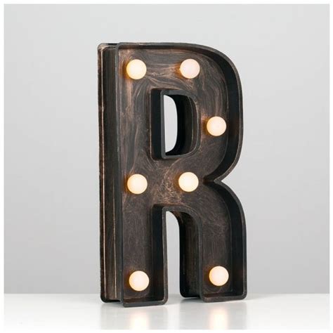 Battery Powered Led Light Up Alphabet Letter R