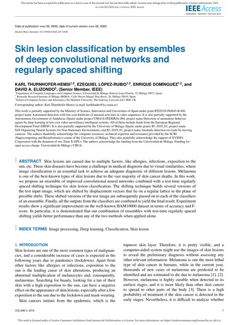 Pdf Skin Lesion Classification By Ensembles Of Deep Convolutional