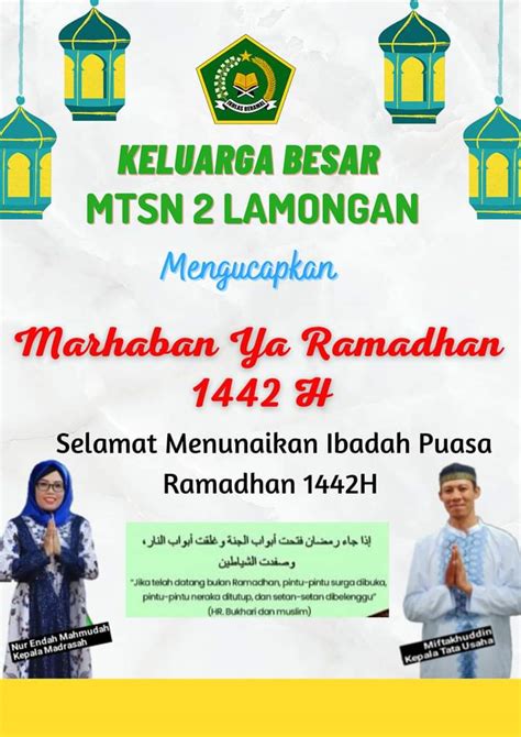Marhaban Ya Ramadhan 1442 H2021 M Mtsn 2 Lamongan