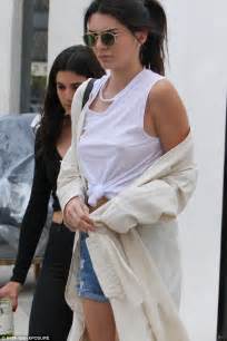 Kendall Jenner Shows Off Her Nipple Piercing As She Goes Braless In La Daily Mail Online