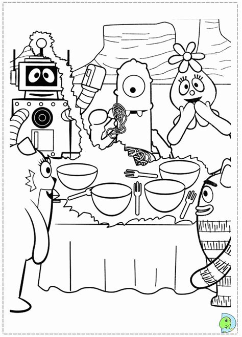 yo gabba gabba pictures colouring pages coloring home