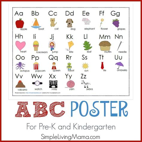 Abc Poster Simple Living Mama