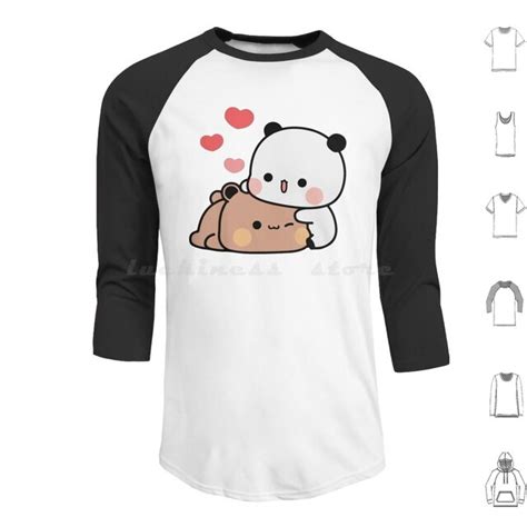 Hugs Love Panda Bear Hoodie Cotton Long Sleeve Panda Bear Hug Bubu Dudu Bubu And Dudu Cuddle