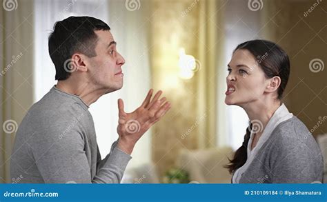 Husband And Wife Argue And Shout At Each Other Stock Footage Video Of Scold Arguing 210109184