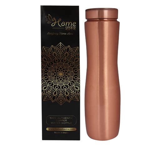 Home Shastra Polished Pure Copper Water Bottles Screw Cap At Rs 550