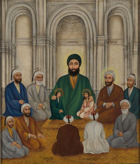 Rahim Kashani People Of The Prophets House With Companions The