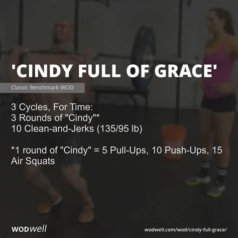 Cindy Full Of Grace Workout Classic Benchmark Wod Wodwell