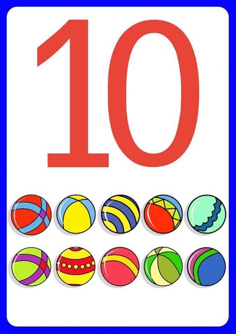 Number Ten Flashcards For Kids Funnycrafts Flashcards For Kids