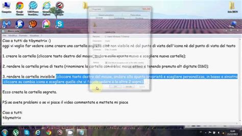 Come Creare Una Cartella Segreta Sul Desktop How To Create A Secret