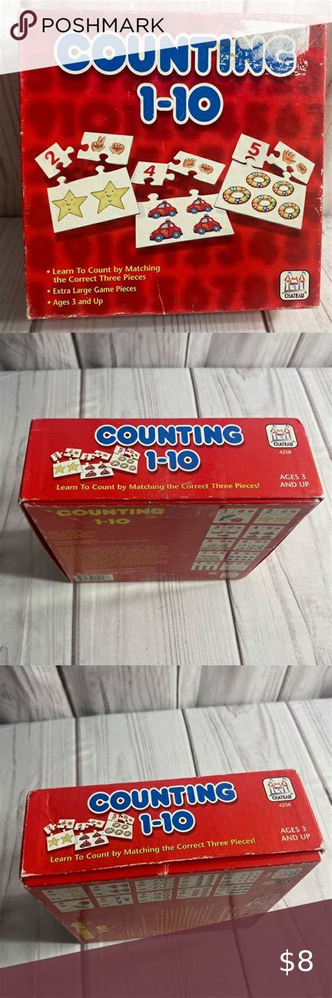 Counting 1 10 Matching Puzzle Game In 2022 10 Things Game Pieces Learn To Count