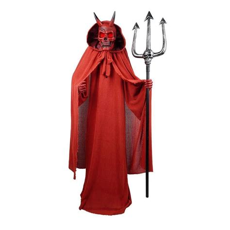 Buy 72 Life Size Lighted Eyes Animated Cloaked Red Devil Halloween