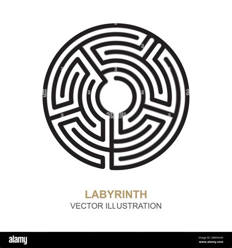 Labyrinth Labyrinth Vector Illustration Maze Icon And Background