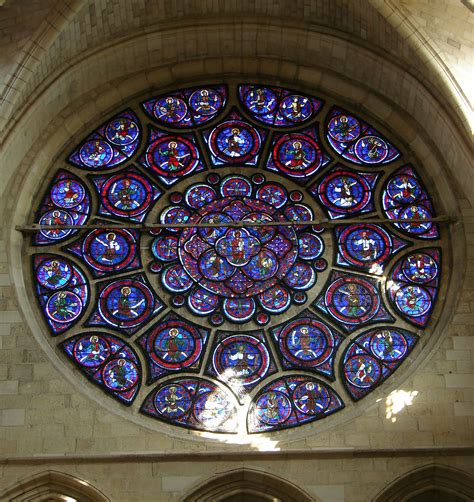 Laon Cathedral Rose Window Gothic 13th Century Stained Glass