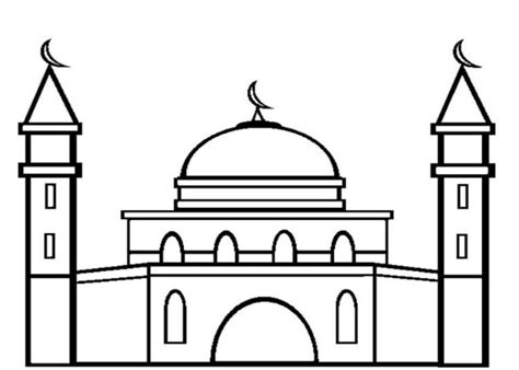 Rencana pelaksanaan pembelajaran mingguan (rppm). 11 Contoh Mewarnai Gambar Masjid Sederhana Untuk PAUD/TK ...